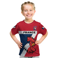 (Custom Text And Number) France Rugby 7s Sporty Style Kid T Shirt - Wonder Print Shop