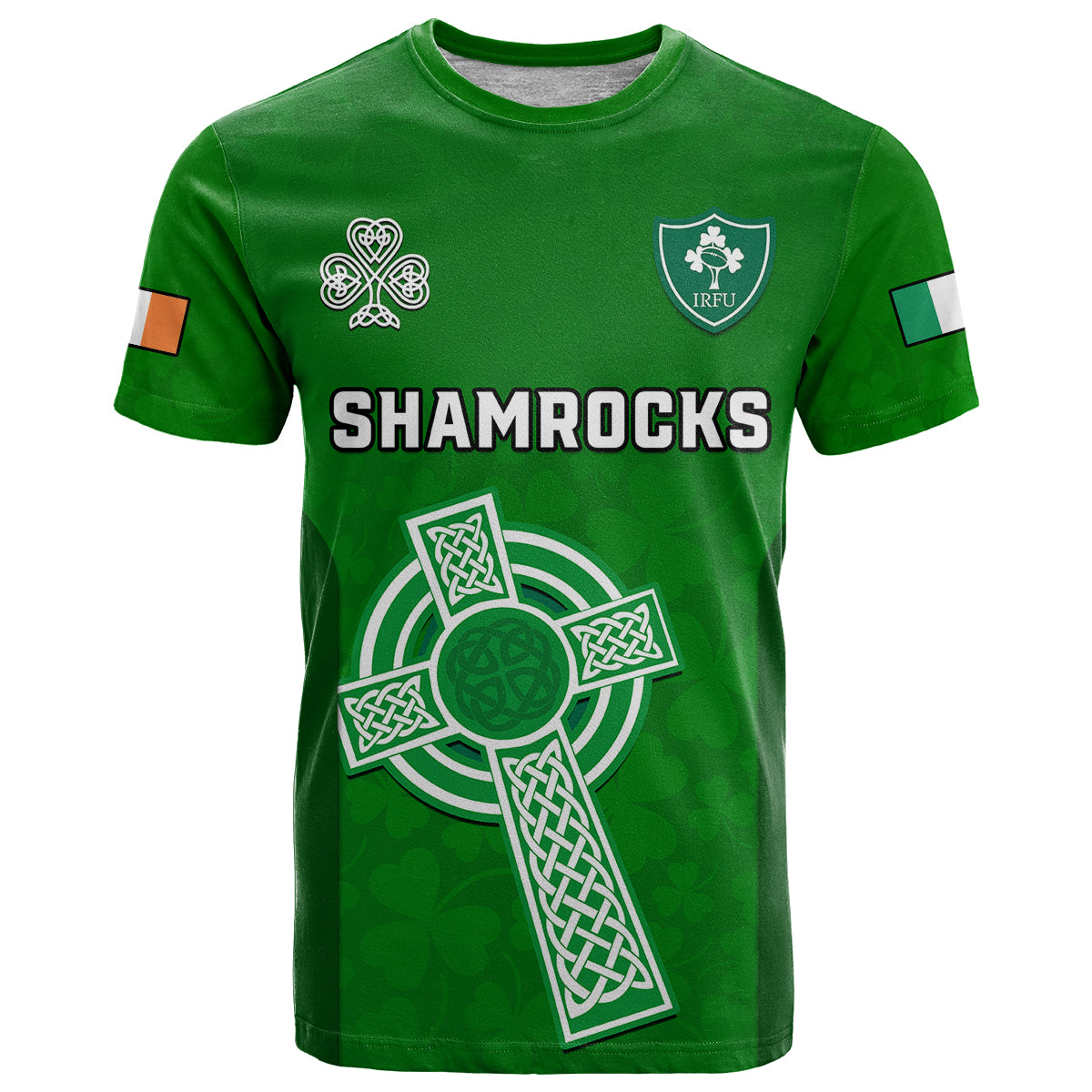Custom Ireland Rugby Go Shamrocks T Shirt - Wonder Print Shop