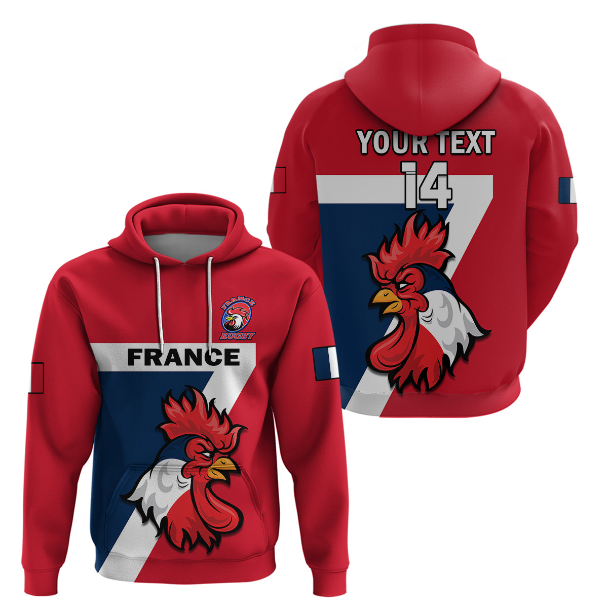 Custom France Rugby 7s Sporty Style Hoodie - Wonder Print Shop