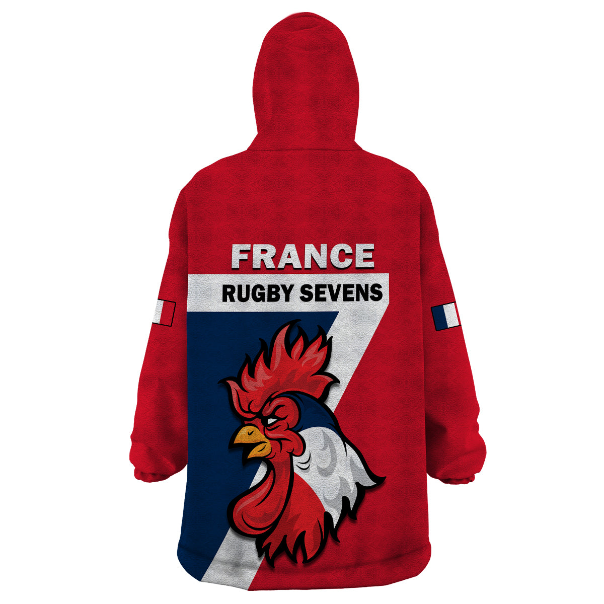 France Rugby 7s Sporty Style Wearable Blanket Hoodie - Wonder Print Shop