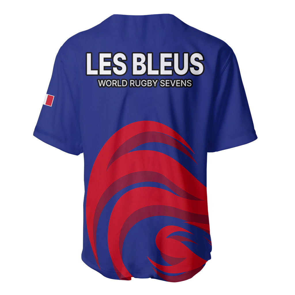 France Rugby 7s 2023 Les Bleus Roosters Baseball Jersey LT9 - Wonder Print Shop
