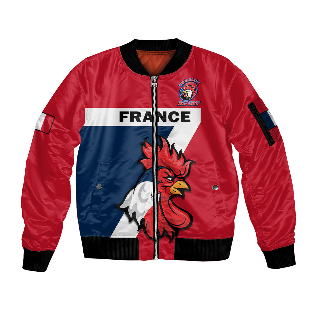 France Rugby 7s Sporty Style Sleeve Zip Bomber Jacket - Wonder Print Shop