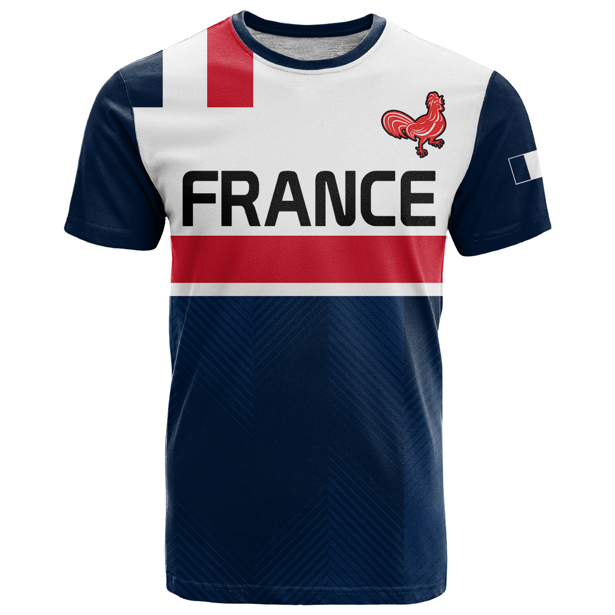 Custom France Rugby 7s Le XV de France T Shirt - Wonder Print Shop