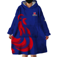 France Rugby 7s 2023 Les Bleus Roosters Wearable Blanket Hoodie - Wonder Print Shop