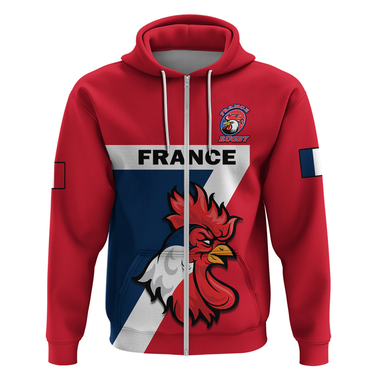 France Rugby 7s Sporty Style Hoodie - Wonder Print Shop