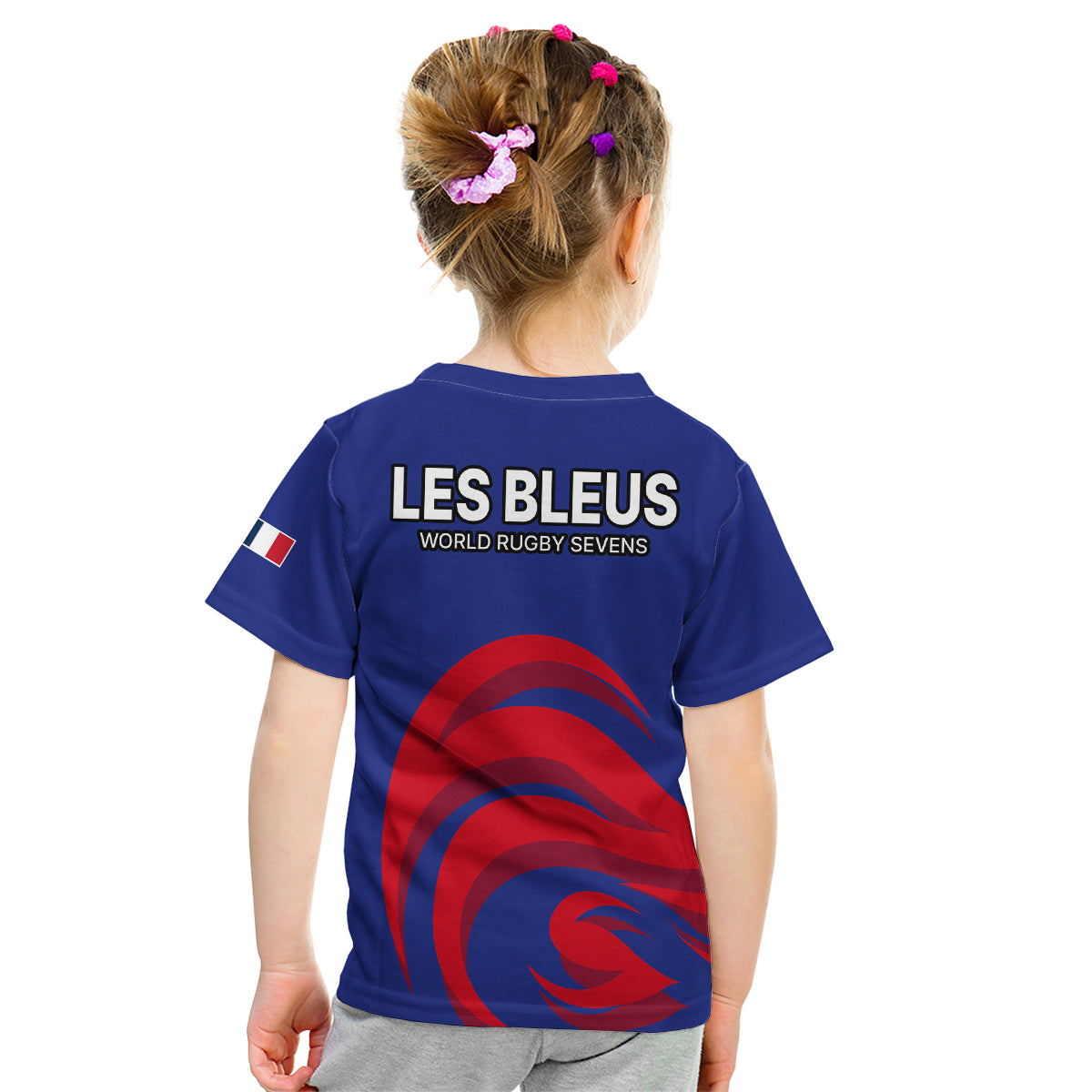 France Rugby 7s 2023 Les Bleus Roosters Kid T Shirt - Wonder Print Shop