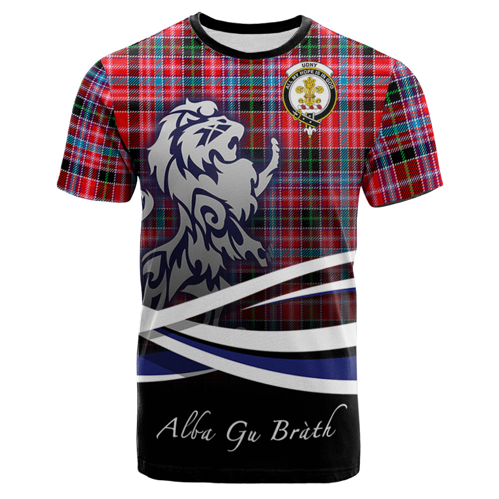 scottish-udny-clan-crest-scotland-lion-tartan-t-shirt