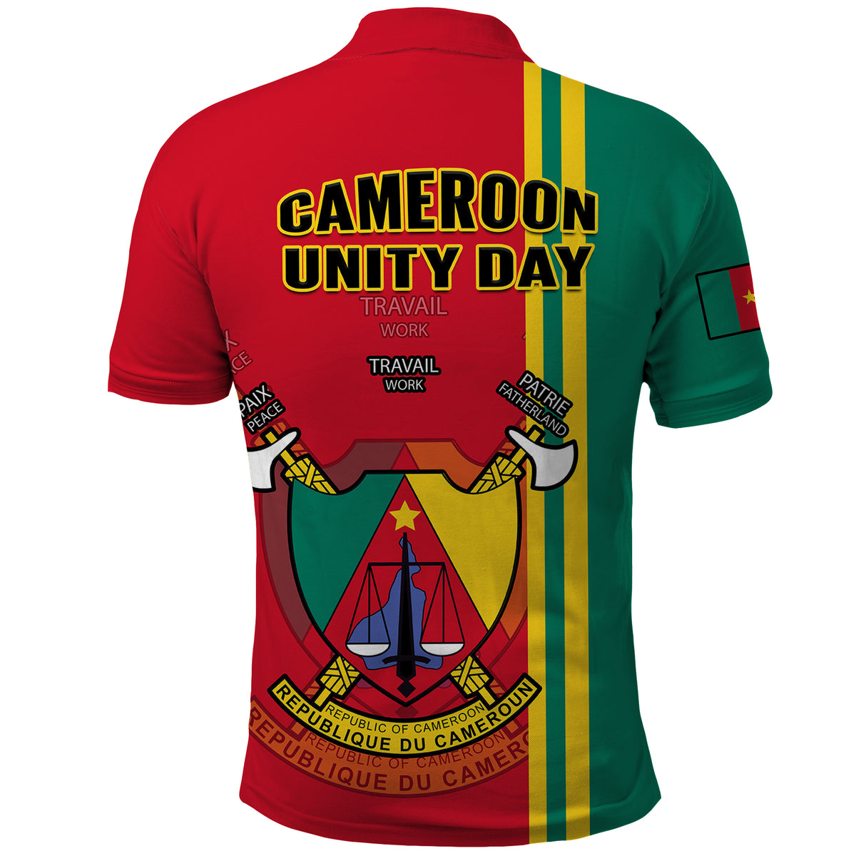 Cameroon Happy Unity Day Cameroun Polo Shirt Coat Of Arms - Wonder Print Shop