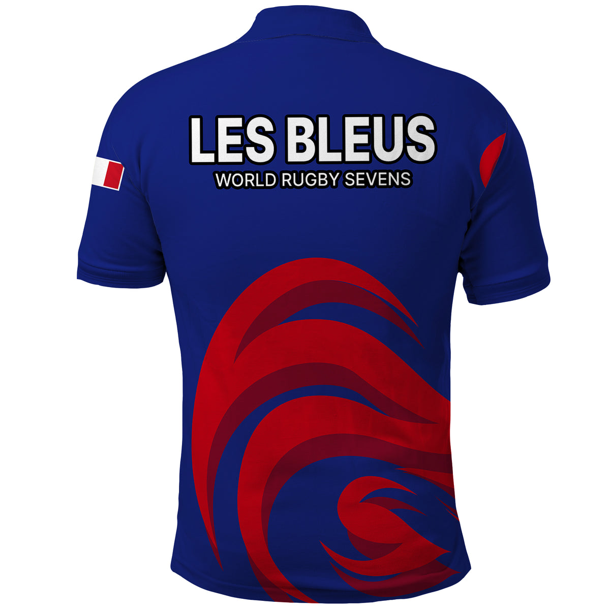 France Rugby 7s 2023 Les Bleus Roosters Polo Shirt - Wonder Print Shop