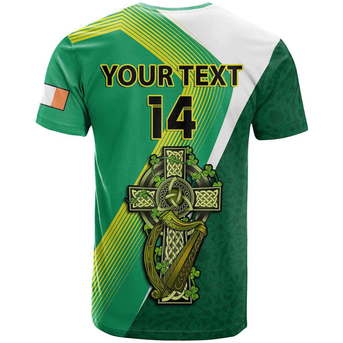 Custom Ireland Rugby 7s Celtic Cross Shamrock T Shirt - Wonder Print Shop