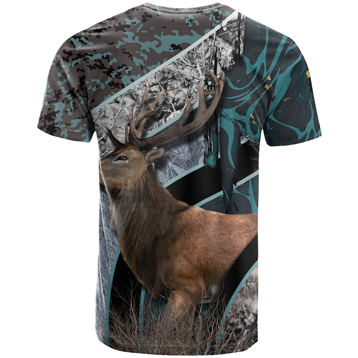 Deer Hunting Abstract Pattern T Shirt - Wonder Print Shop
