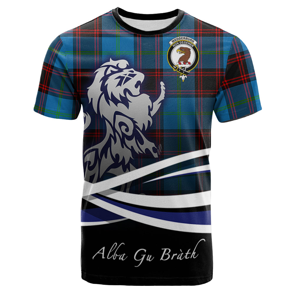 scottish-wedderburn-clan-crest-scotland-lion-tartan-t-shirt