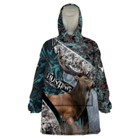 Deer Hunting Abstract Pattern Wearable Blanket Hoodie - Wonder Print Shop
