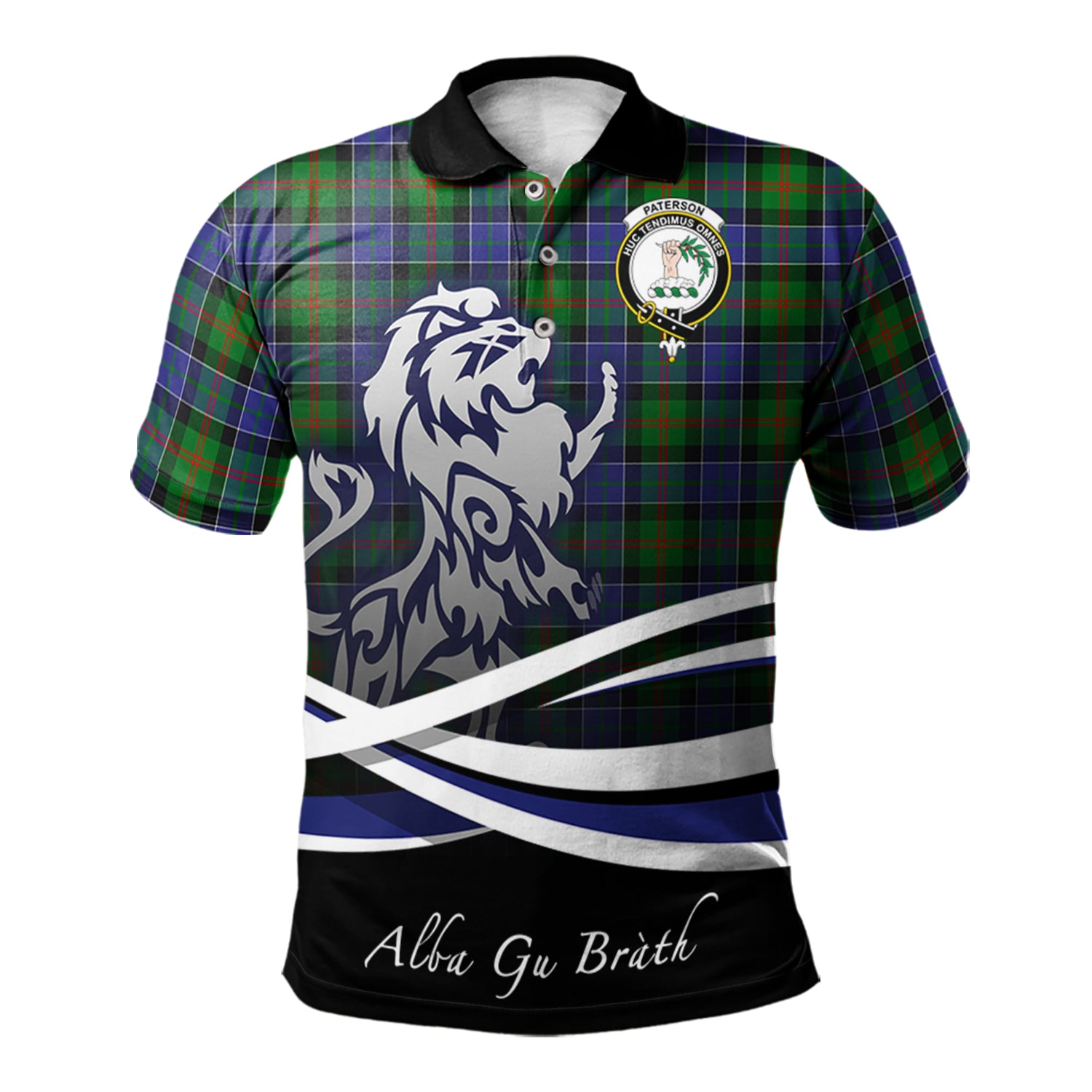 scottish-paterson-clan-crest-scotland-lion-tartan-polo-shirt
