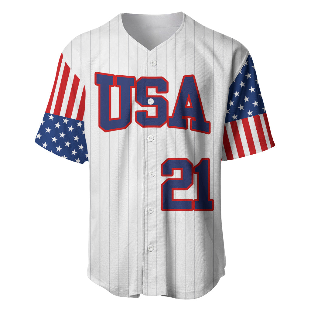 (Custom Personalised) United States 2023 Baseball Classic Uniform USA Flag Baseball Jersey LT9 - Wonder Print Shop