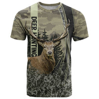 Deer Hunting Camouflaged Modern Abstract T Shirt - Wonder Print Shop