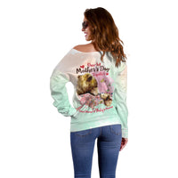 Personalised Mama Bear US Flag First Mother's Day Together Off Shoulder Sweater TS07 - Wonder Print Shop