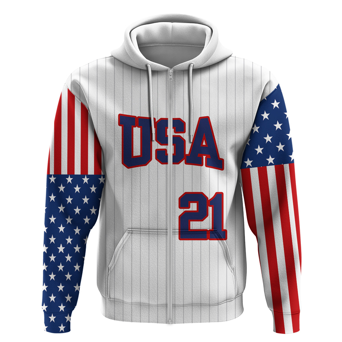Custom United States 2023 Baseball Classic Uniform USA Flag Hoodie - Wonder Print Shop
