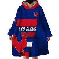 (Custom Personalised) France Rugby 7s Come On Les Bleus Wearable Blanket Hoodie - Wonder Print Shop