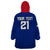 (Custom Personalised) France Rugby 7s Come On Les Bleus Wearable Blanket Hoodie - Wonder Print Shop