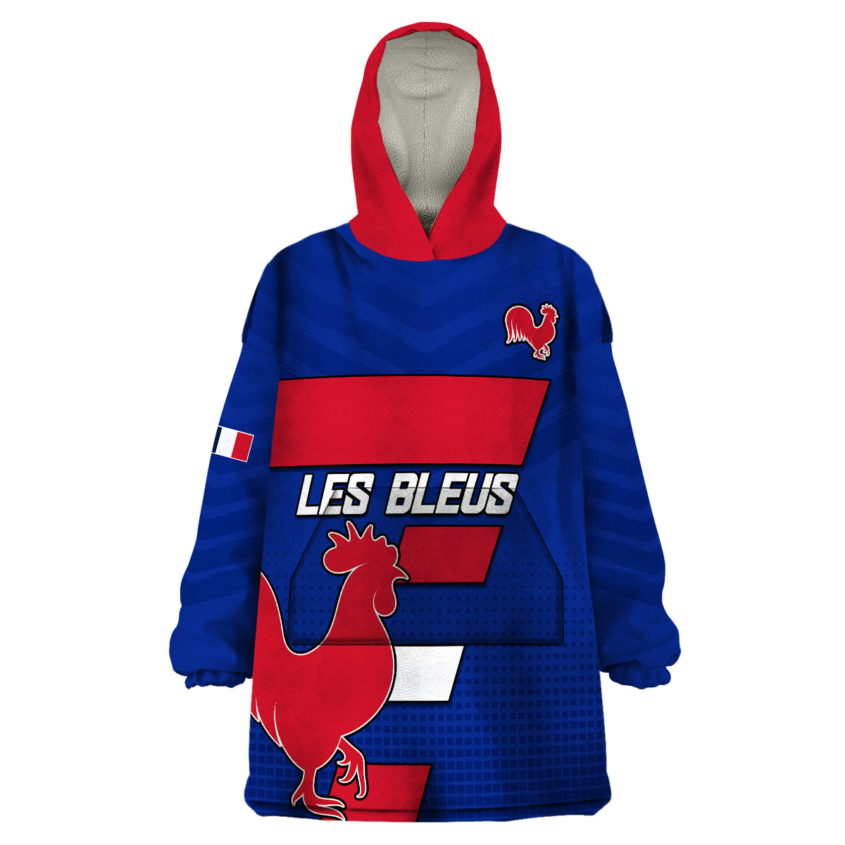 (Custom Personalised) France Rugby 7s Come On Les Bleus Wearable Blanket Hoodie - Wonder Print Shop