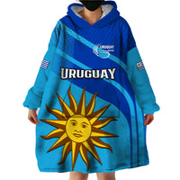(Custom Text And Number) Uruguay Rugby 7s Sporty Style Wearable Blanket Hoodie - Wonder Print Shop