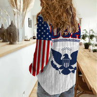 United States 2023 Baseball Classic Uniform USA Flag Women Casual Shirt - Wonder Print Shop