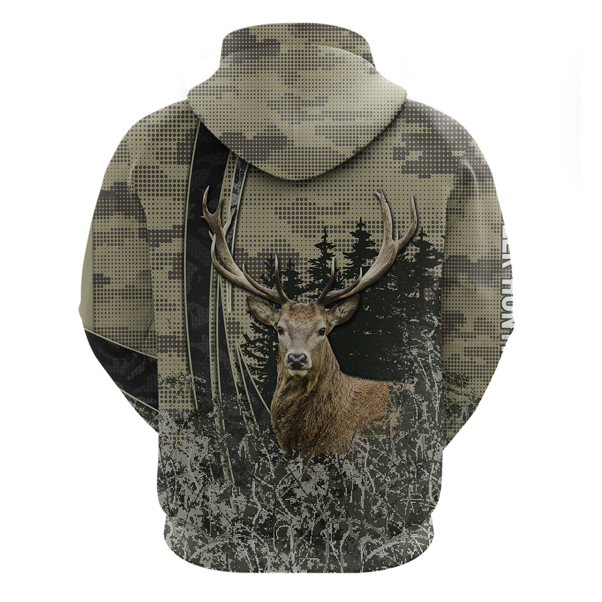 Deer Hunting Camouflaged Modern AbstracHoodie - Wonder Print Shop