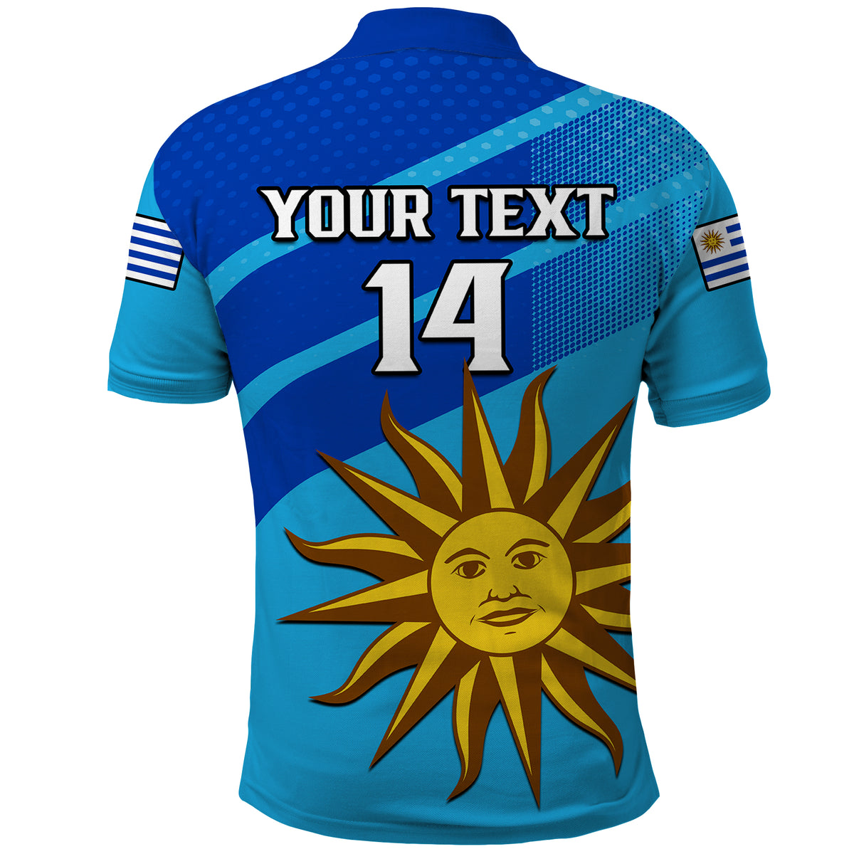 (Custom Text And Number) Uruguay Rugby 7s Polo Shirt Sporty Style - Wonder Print Shop