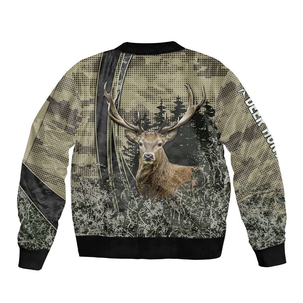 Deer Hunting Camouflaged Modern Abstract Bomber Jacket - Wonder Print Shop