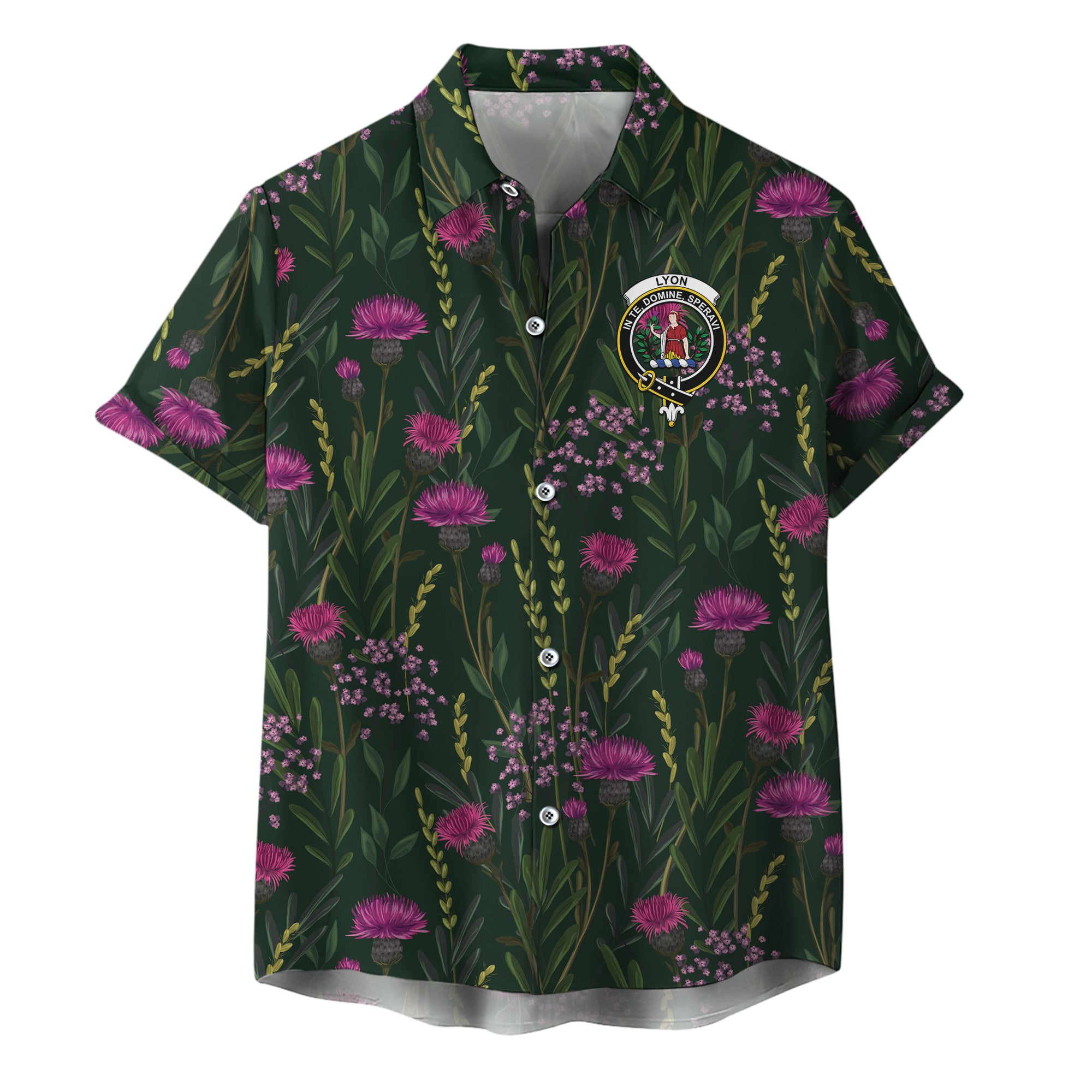 scottish-lyon-clan-crest-thistle-hawaiian-shirt