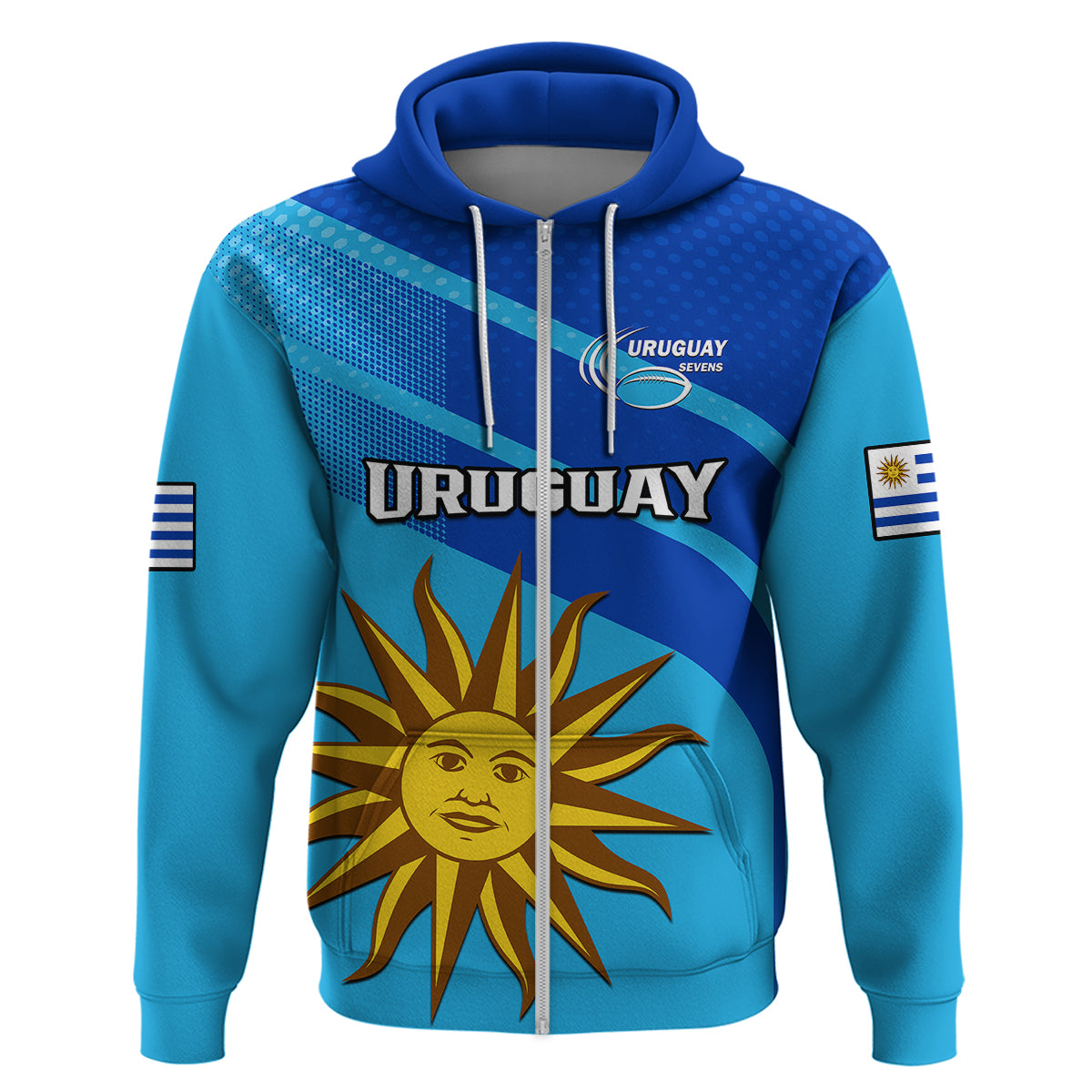 Custom Uruguay Rugby 7s Sporty Style Hoodie - Wonder Print Shop