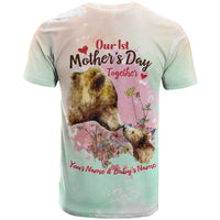 Personalised Mama Bear US Flag First Mother's Day Together T Shirt TS07 - Wonder Print Shop