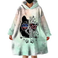 Personalised Mama Bear US Flag First Mother's Day Together Wearable Blanket Hoodie TS07 - Wonder Print Shop