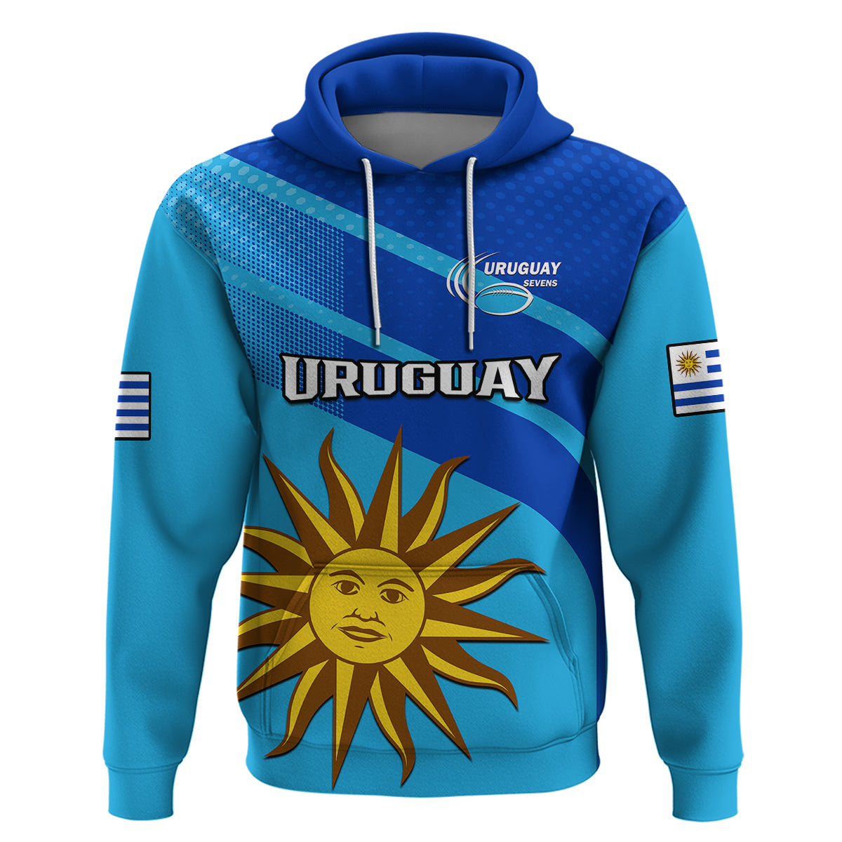 Custom Uruguay Rugby 7s Sporty Style Hoodie - Wonder Print Shop
