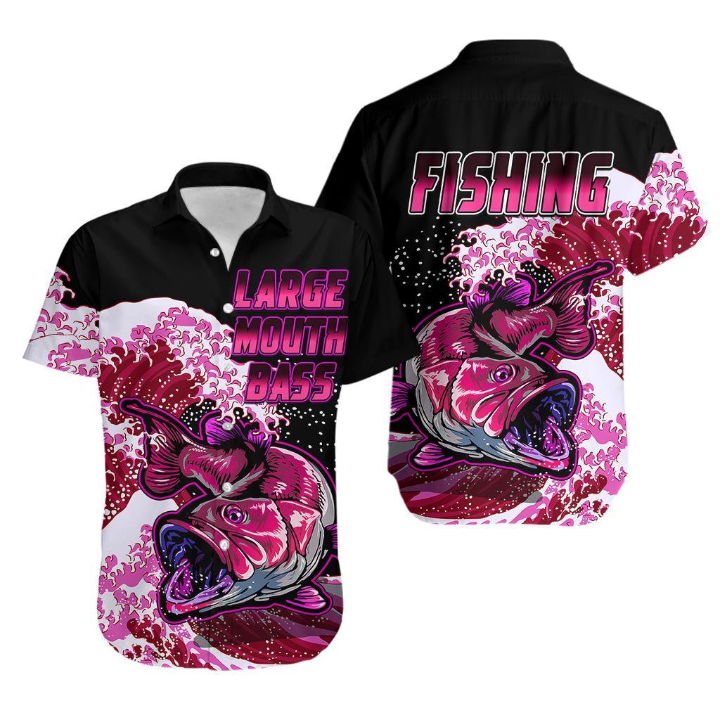 Largemouth Bass Fishing Red Hawaiian Shirt - Wonder Print Shop