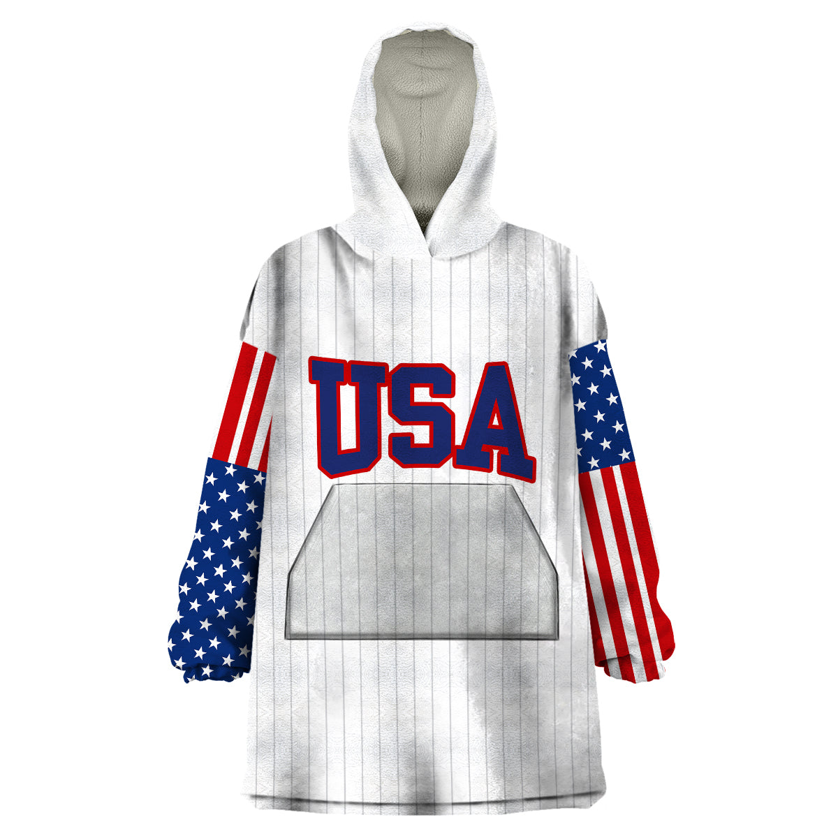 United States 2023 Baseball Classic Uniform USA Flag Wearable Blanket Hoodie - Wonder Print Shop