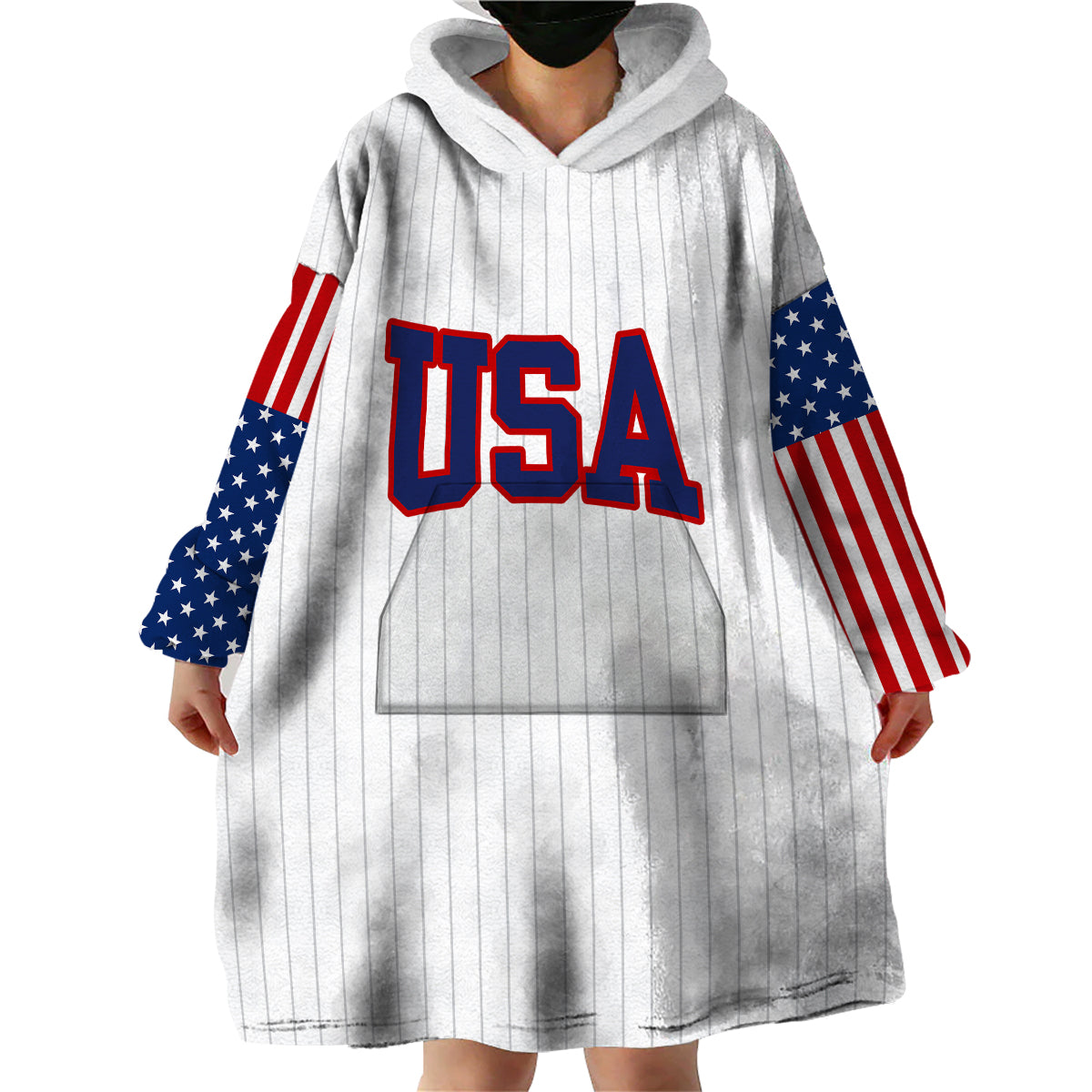 United States 2023 Baseball Classic Uniform USA Flag Wearable Blanket Hoodie - Wonder Print Shop