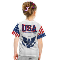 United States 2023 Baseball Classic Uniform USA Flag Kid T Shirt - Wonder Print Shop