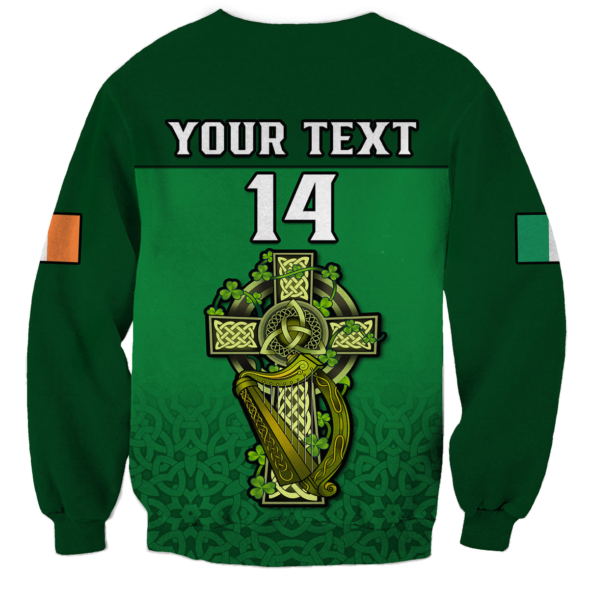 (Custom Text And Number) Ireland Rugby 2023 Champions Six Nations Irish Proud Sweatshirt - Wonder Print Shop