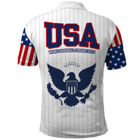 United States 2023 Baseball Classic Uniform USA Flag Polo Shirt - Wonder Print Shop