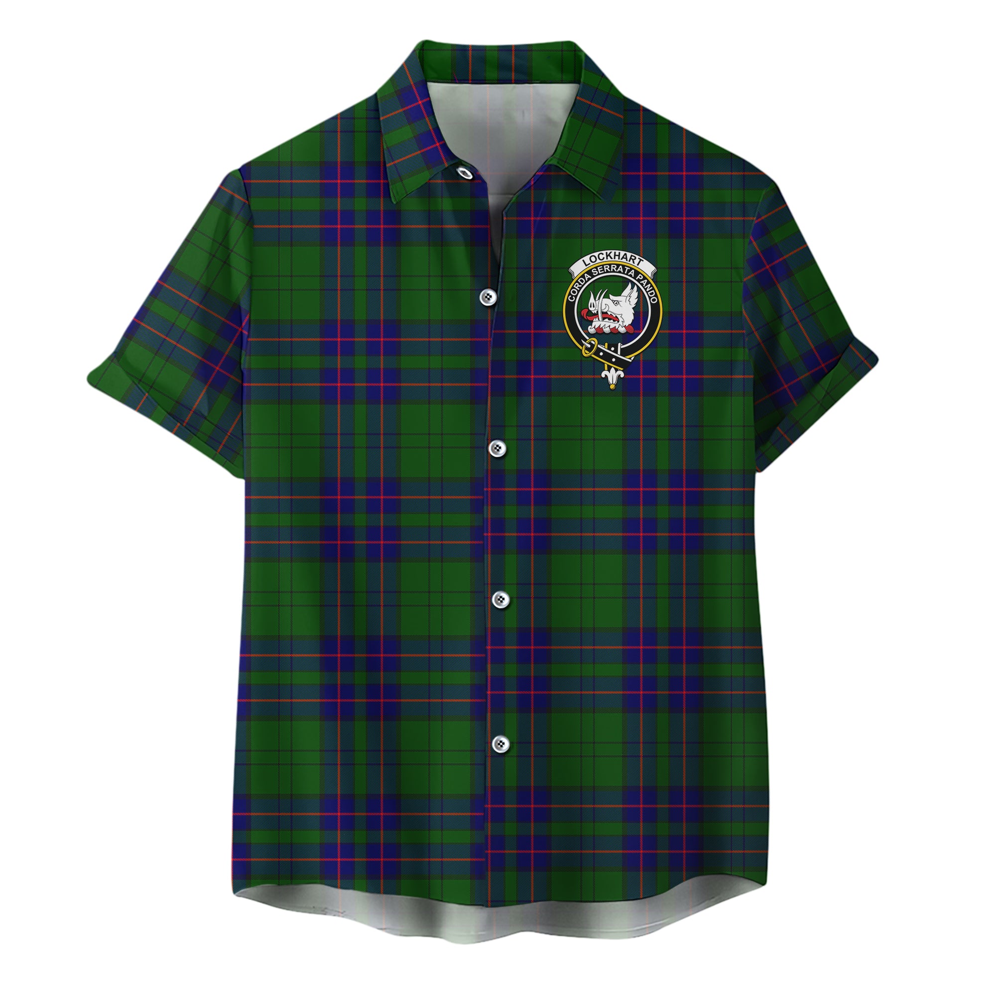 scottish-lockhart-modern-clan-crest-tartan-hawaiian-shirt