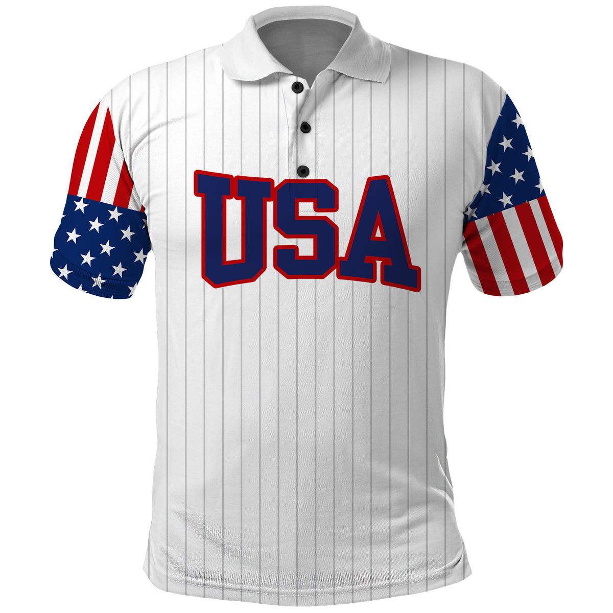 United States 2023 Baseball Classic Uniform USA Flag Polo Shirt - Wonder Print Shop