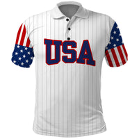 United States 2023 Baseball Classic Uniform USA Flag Polo Shirt - Wonder Print Shop