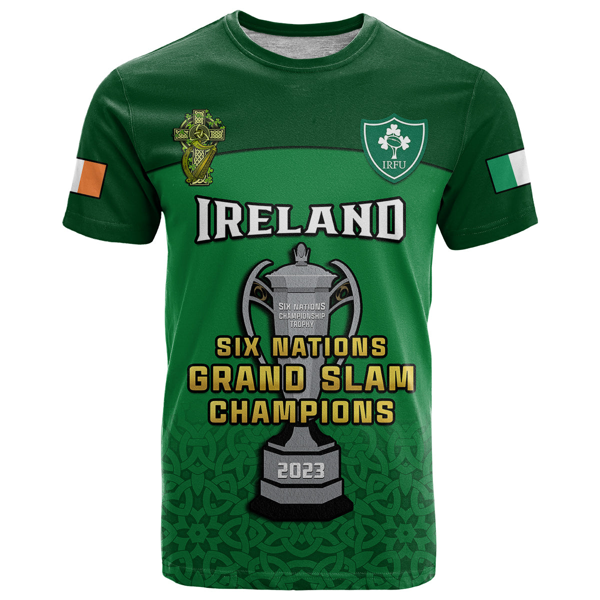 custom-text-and-number-ireland-rugby-2023-champions-six-nations-irish-proud-t-shirt