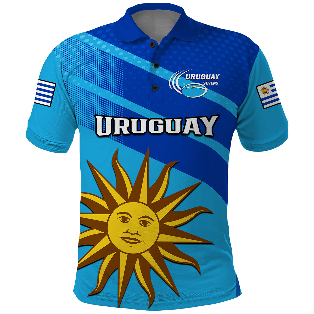 Uruguay Rugby 7s Polo Shirt Sporty Style - Wonder Print Shop