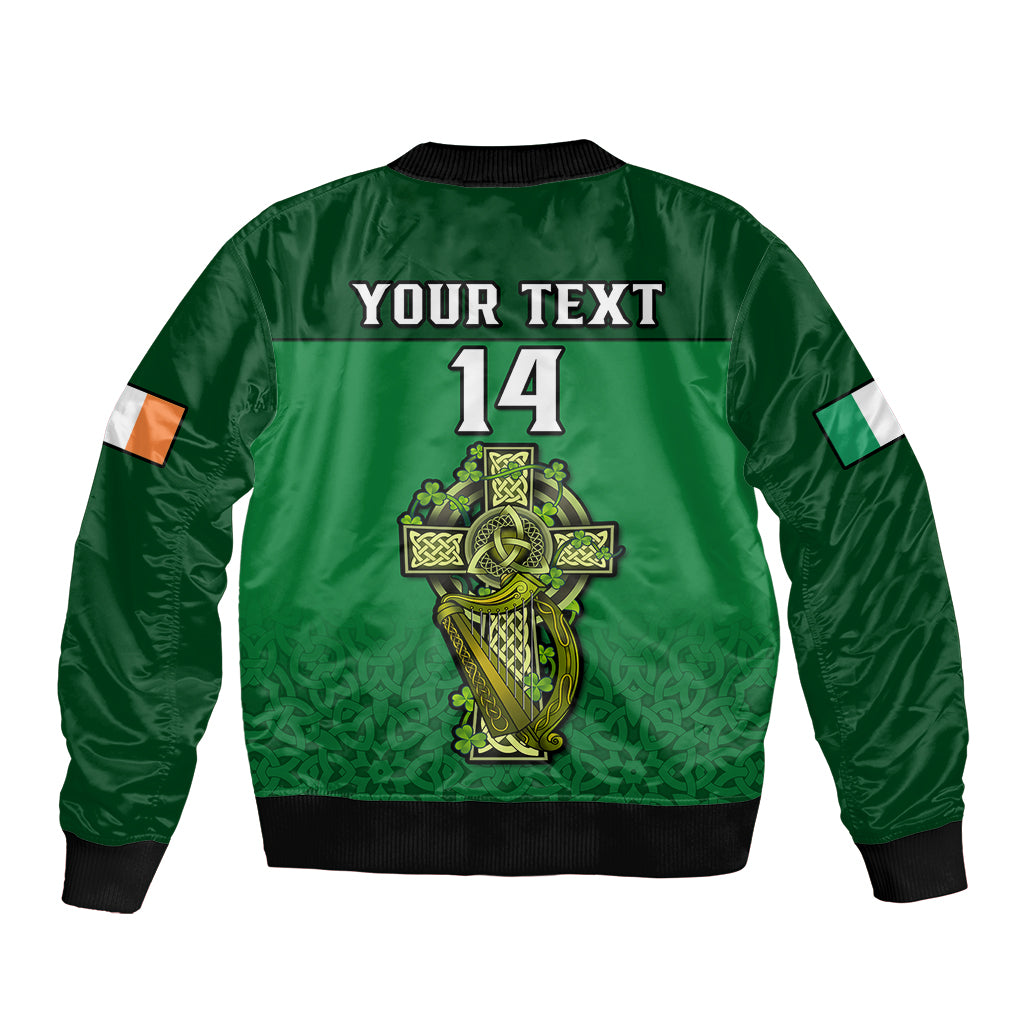 (Custom Text And Number) Ireland Rugby 2023 Champions Six Nations Irish Proud Sleeve Zip Bomber Jacket - Wonder Print Shop
