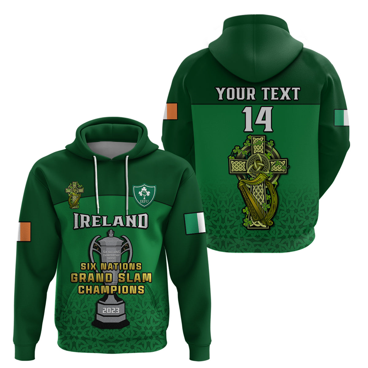 custom-text-and-number-ireland-rugby-2023-champions-six-nations-irish-proud-hoodie