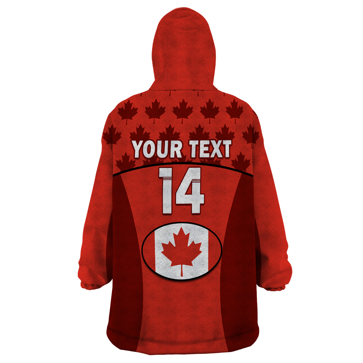 (Custom Text And Number) Canada Rugby 7s Sporty Style Wearable Blanket Hoodie - Wonder Print Shop
