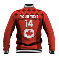 (Custom Text And Number) Canada Rugby 7s Sporty Style Baseball Jacket - Wonder Print Shop